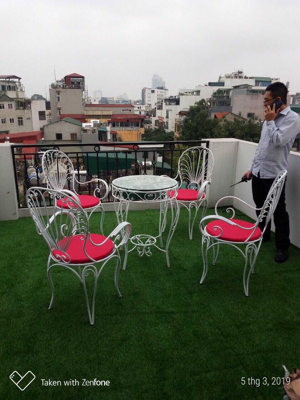 BỘ BÀN GHẾ SẮT NGOÀI TRỜI 09