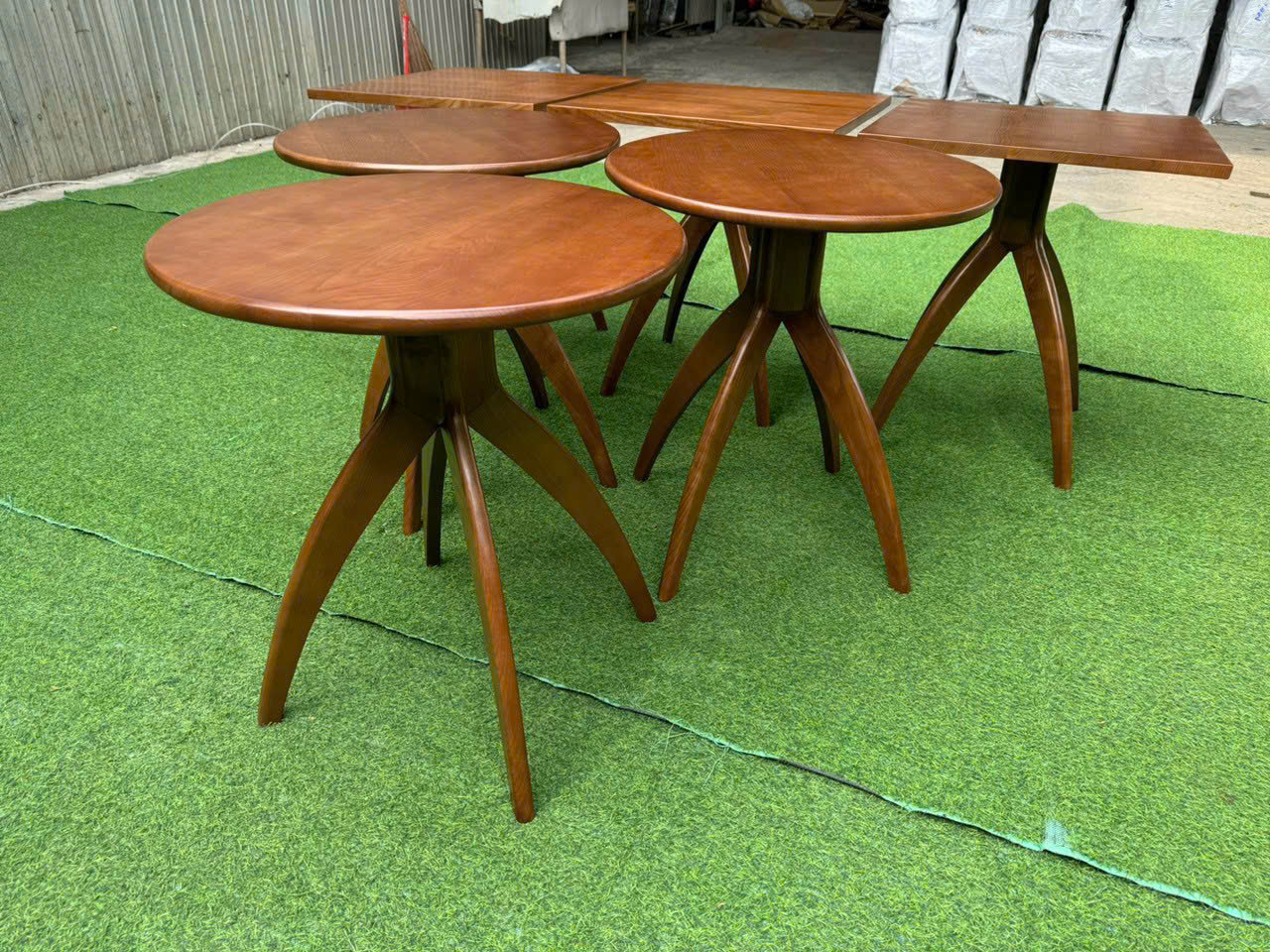 Bàn Cafe Gỗ 4 Chân Chụm