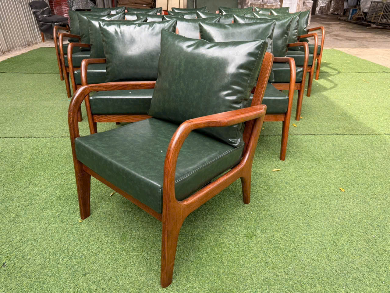 Sofa gỗ cafe bọc nệm