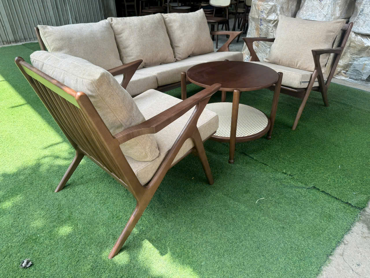 Bàn ghế sofa cafe chữ Z