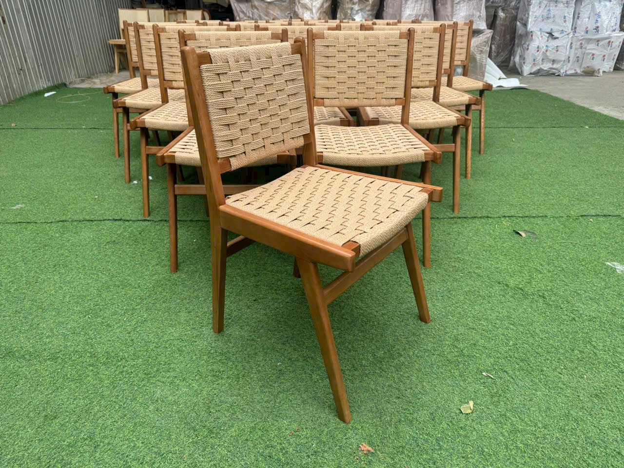 ghế gỗ đan dây thừng modway saoirse