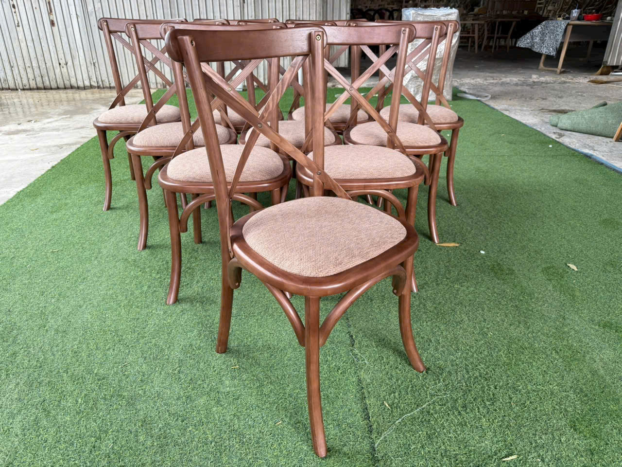 ghế cafe gỗ decor bistro