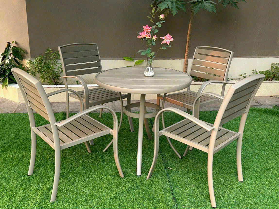 Bàn ghế ăn nhôm đúc ngoài trời
