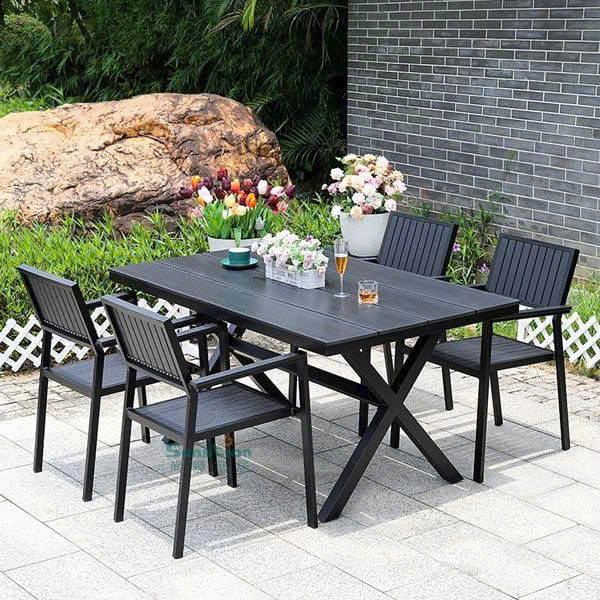 Bàn ghế ăn nhôm đúc ngoài trời