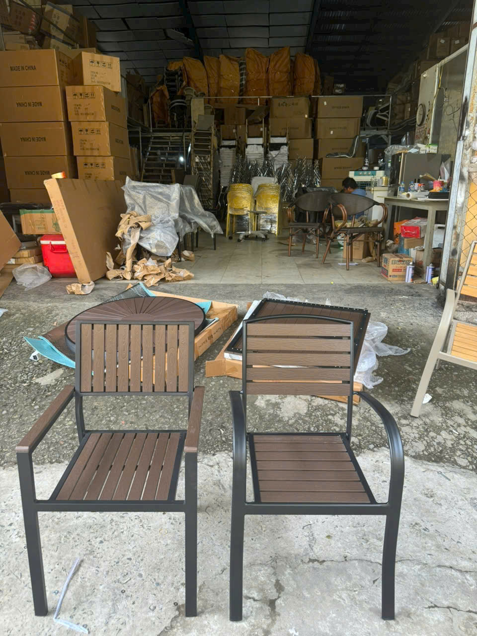 Ghế cafe nhôm đúc sân vườn