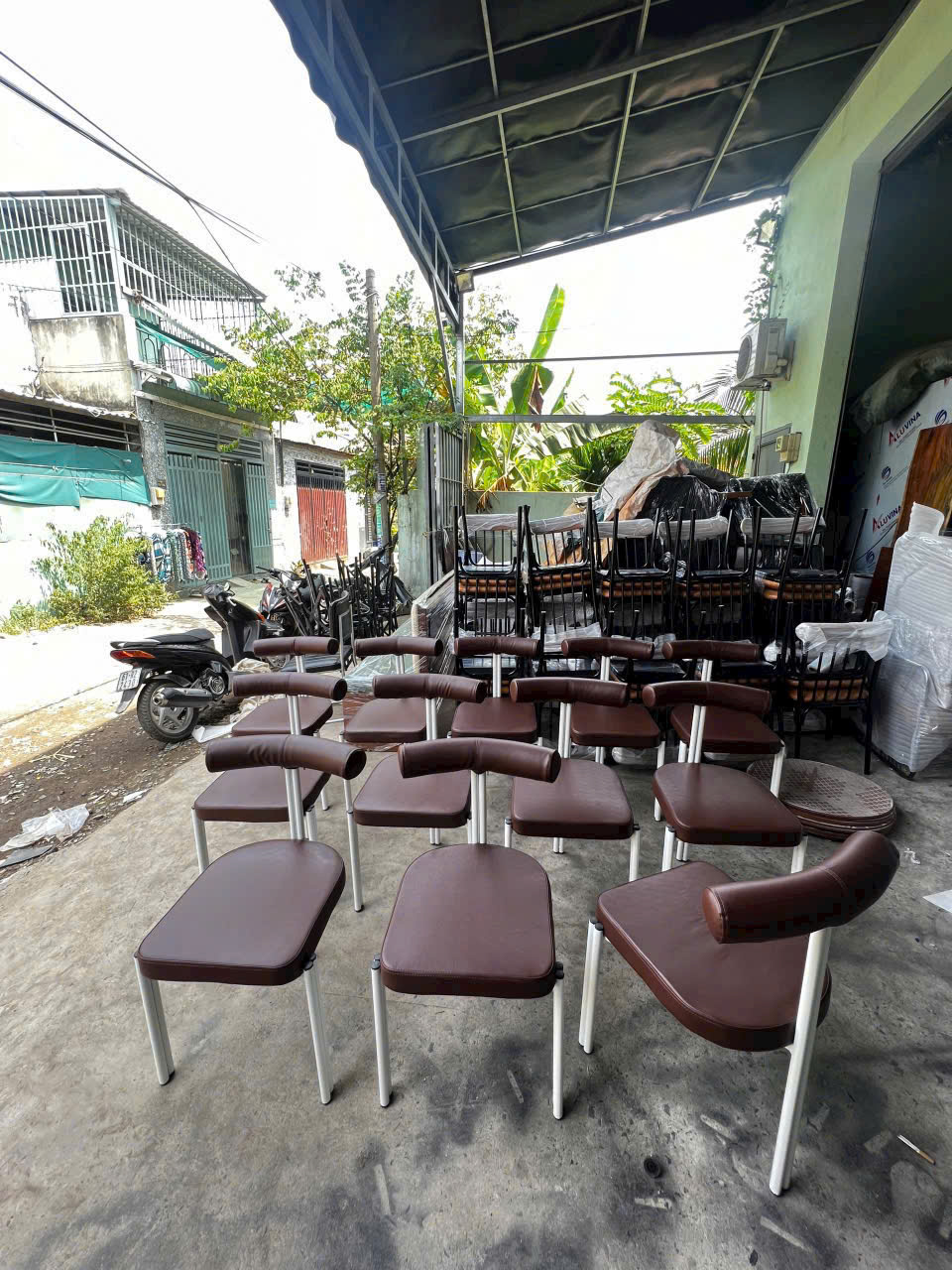 ghế sắt cafe ngoài trời