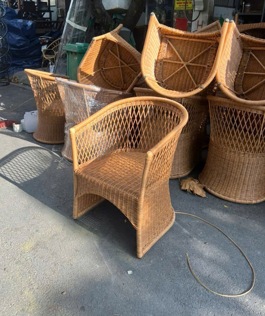 GHẾ MÂY NHỰA CAFE SÂN VƯỜN