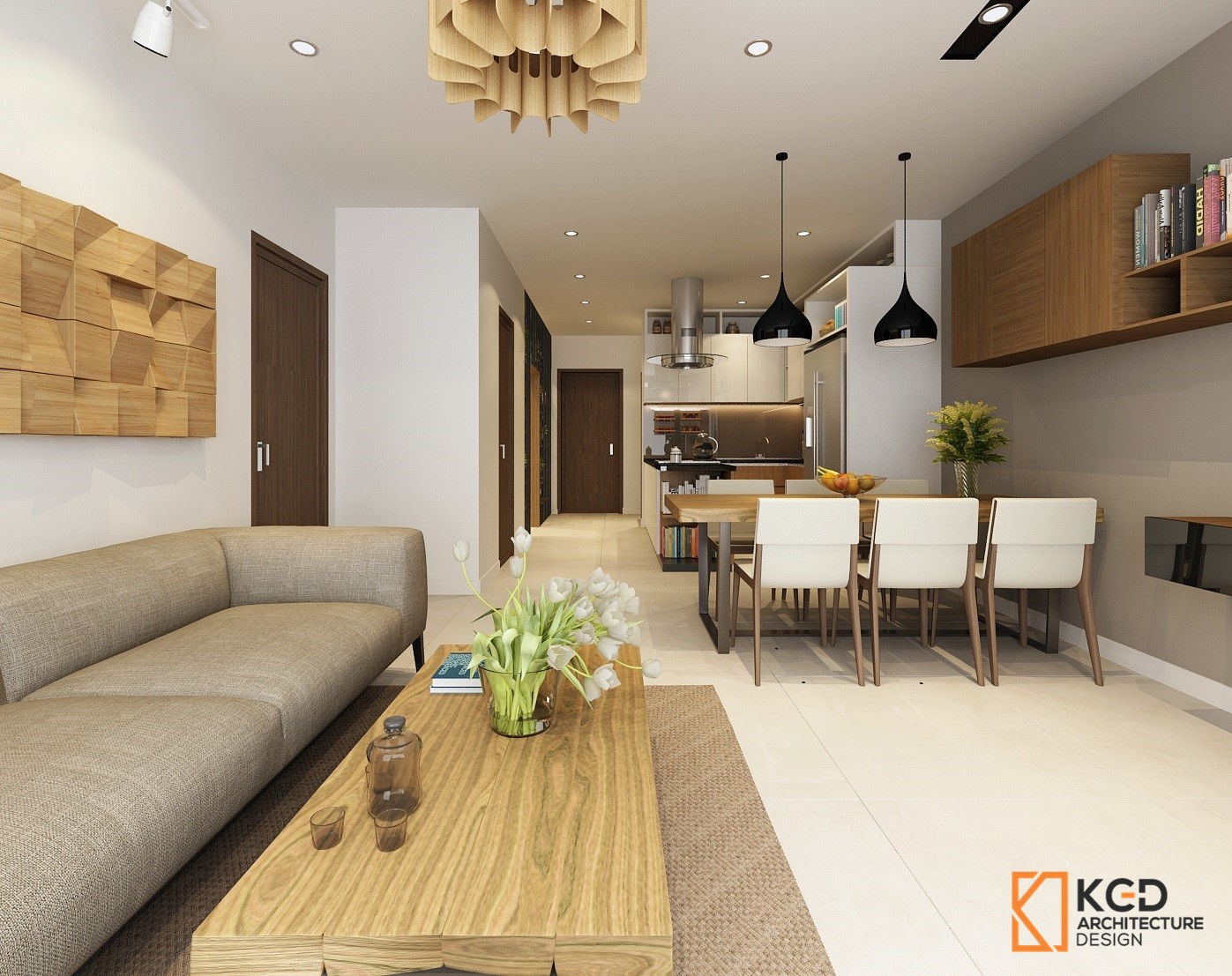 THIẾT KẾ NỘI THẤT CĂN HỘ 92M2