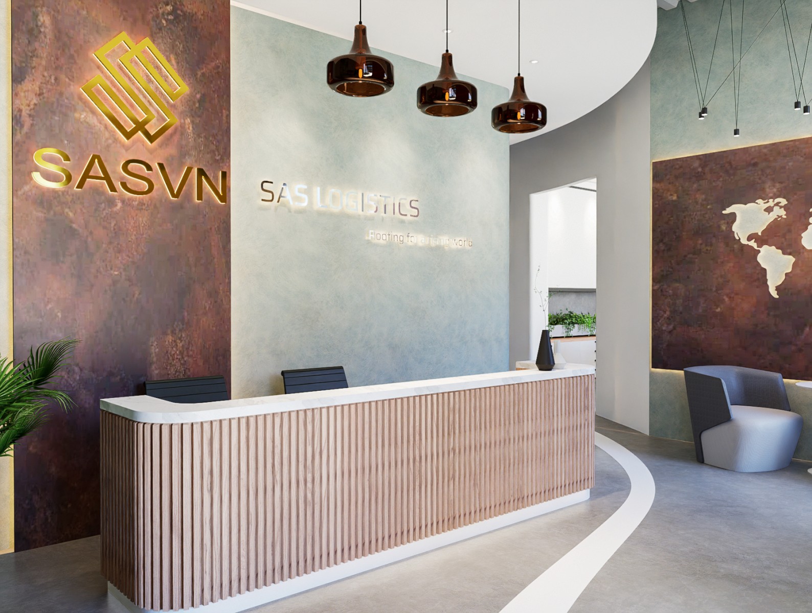 THIẾT KẾ NỘI THẤT VĂN PHÒNG SAS LOGISTICS